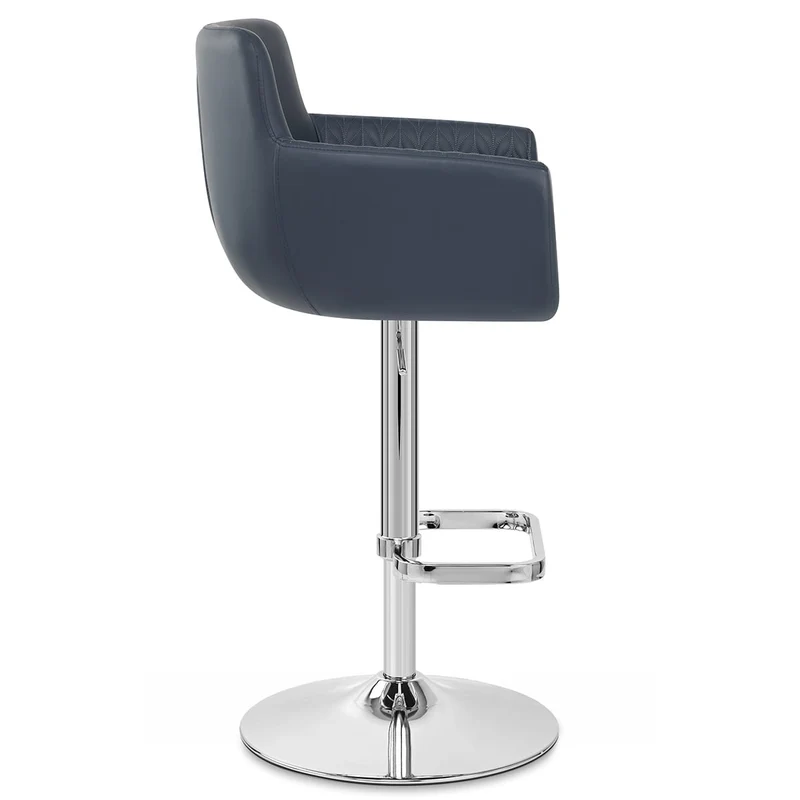 Tabouret Faux Cuir - Felipe Bleu