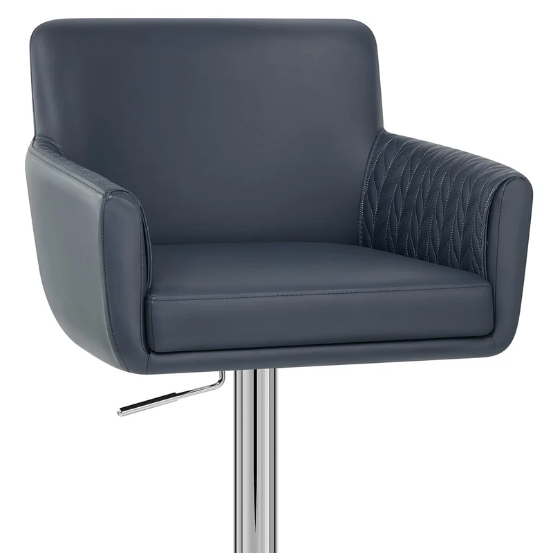 Tabouret Faux Cuir - Felipe Bleu