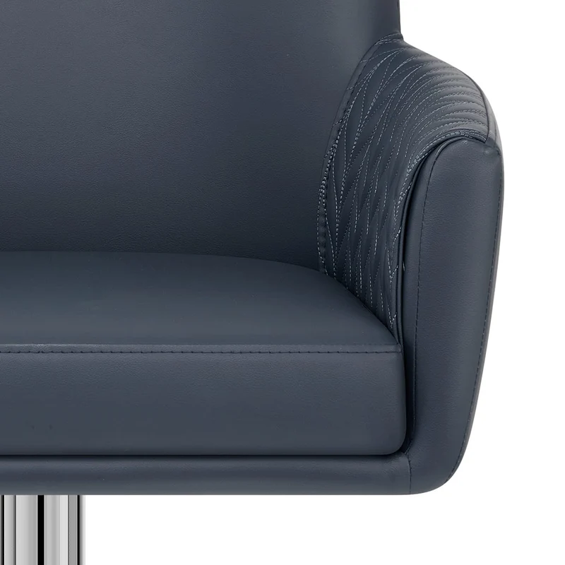 Tabouret Faux Cuir - Felipe Bleu