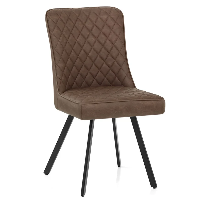 Chaise Faux Cuir - Pascal Marron