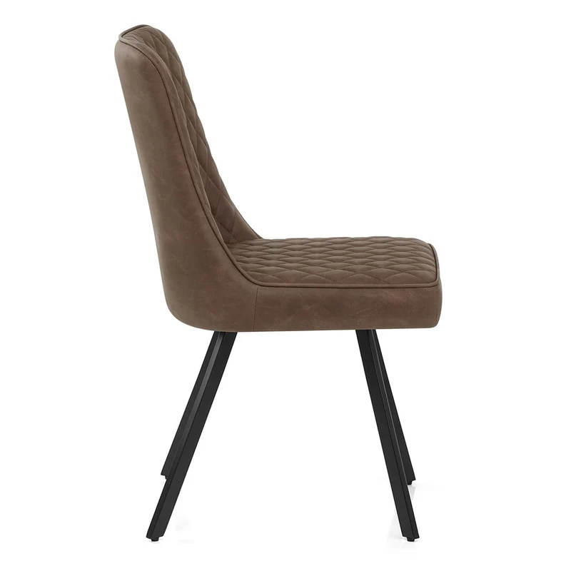 Chaise Faux Cuir - Pascal Marron