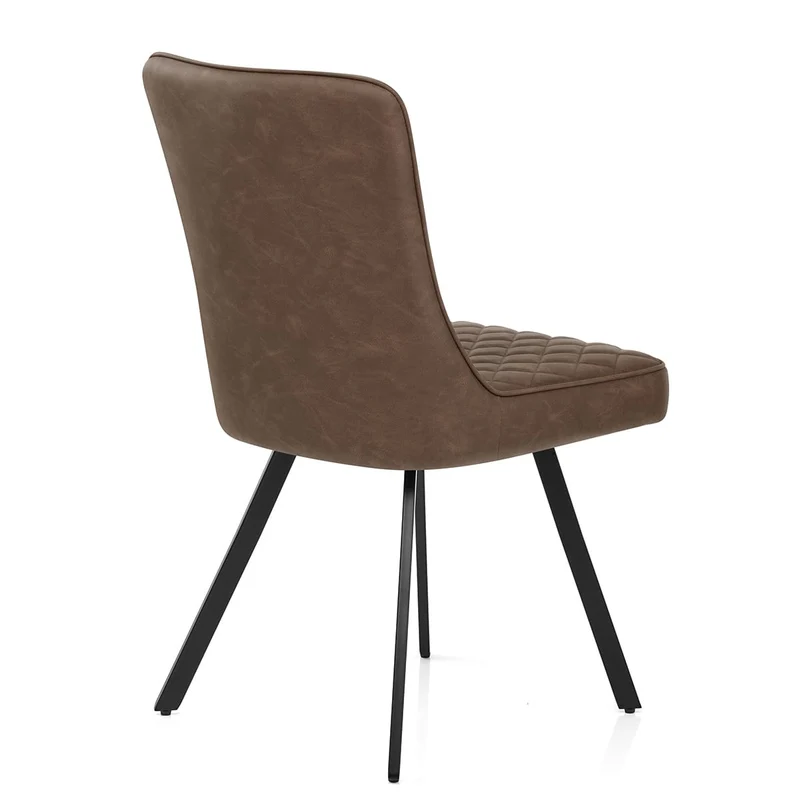 Chaise Faux Cuir - Pascal Marron