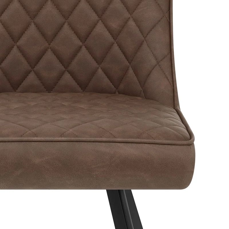 Chaise Faux Cuir - Pascal Marron