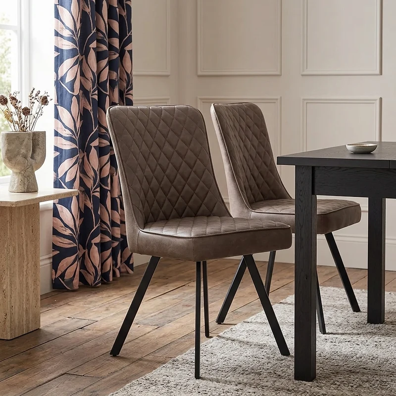 Chaise Faux Cuir - Pascal Marron