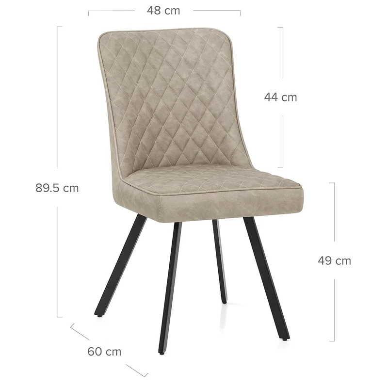 Chaise Faux Cuir - Pascal Taupe