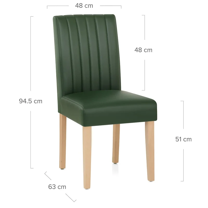 Chaise Cuir Véritable - Newbury Vert