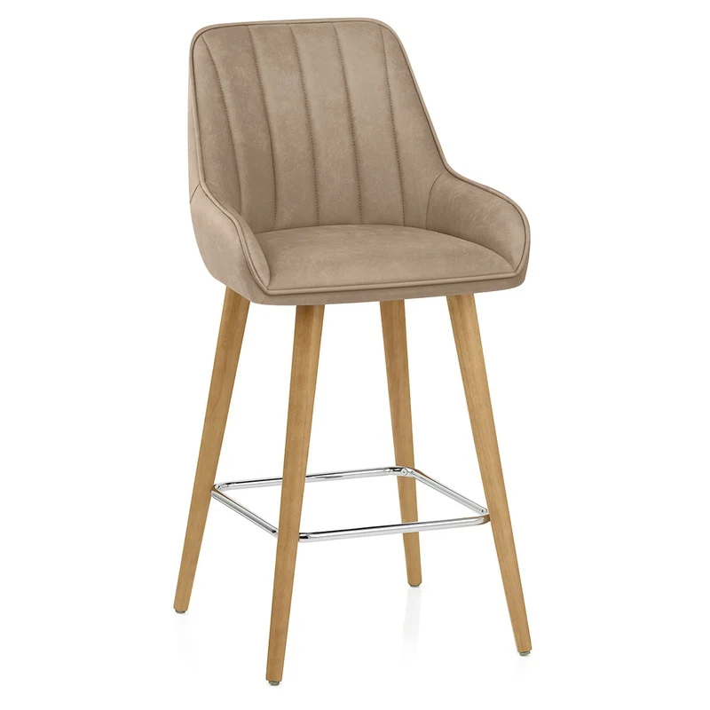 Tabouret de Bar Bois - Rosa Taupe