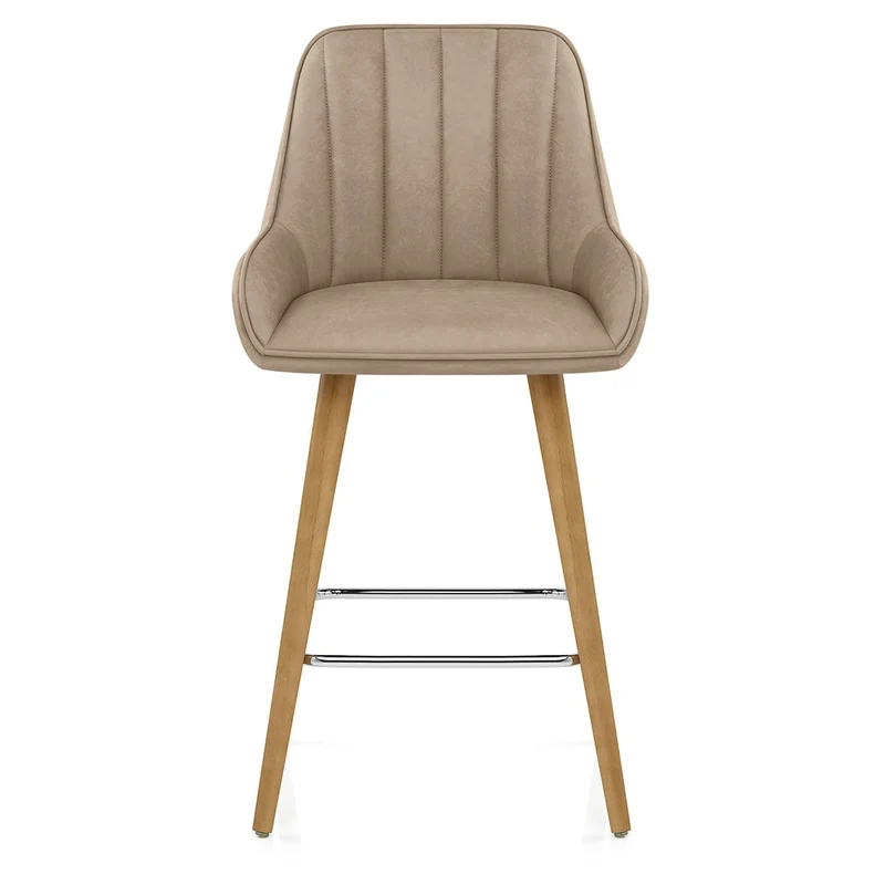 Tabouret de Bar Bois - Rosa Taupe