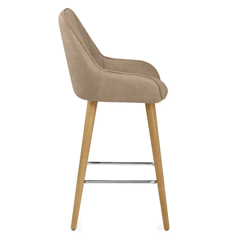 Tabouret de Bar Bois - Rosa Taupe