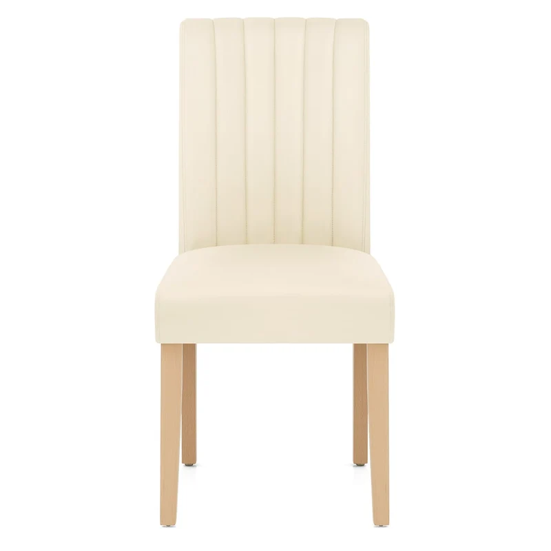 Chaise Cuir Véritable - Newbury Crème