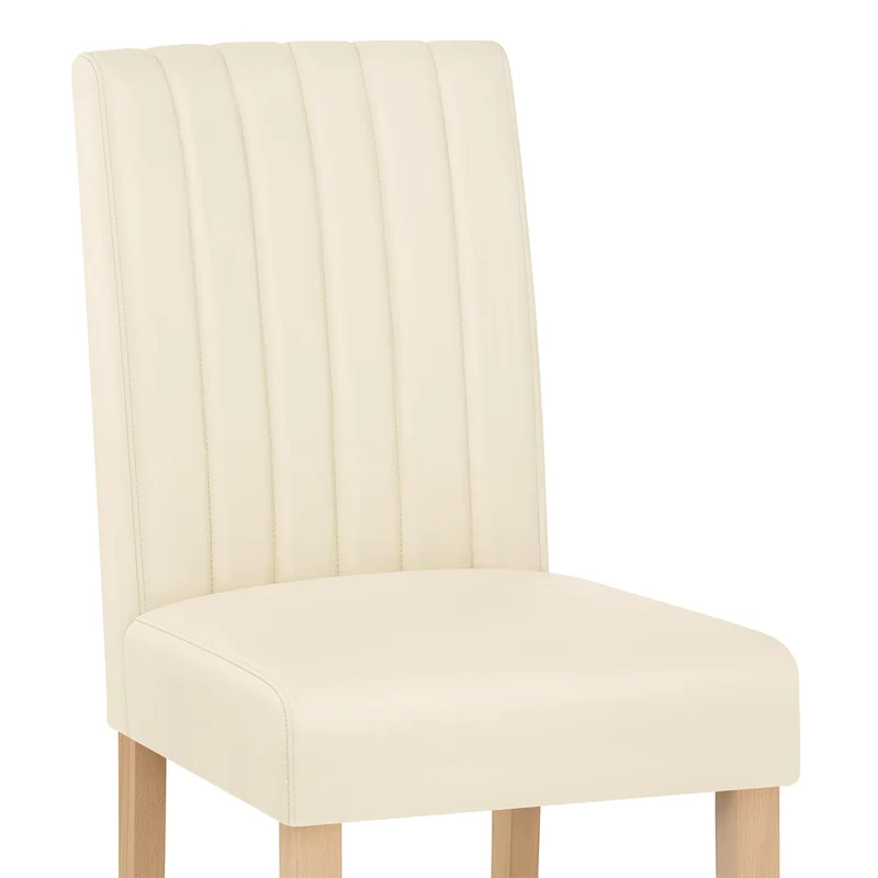 Chaise Cuir Véritable - Newbury Crème
