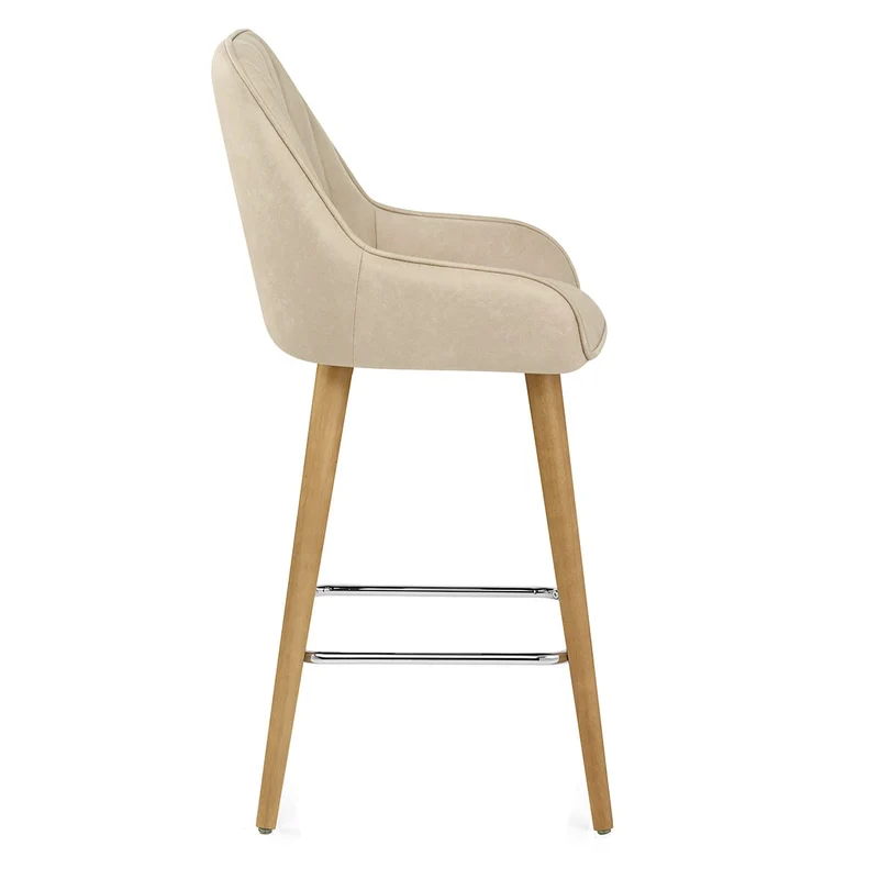 Tabouret de Bar Bois - Rosa Crème