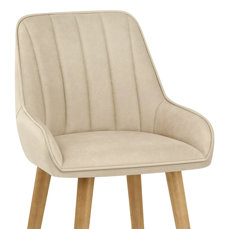 Tabouret de Bar Bois - Rosa Crème