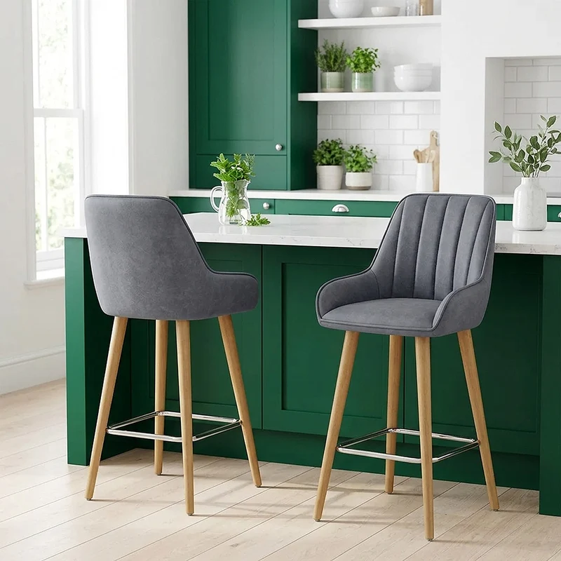 Tabouret de Bar Bois - Rosa Bleu