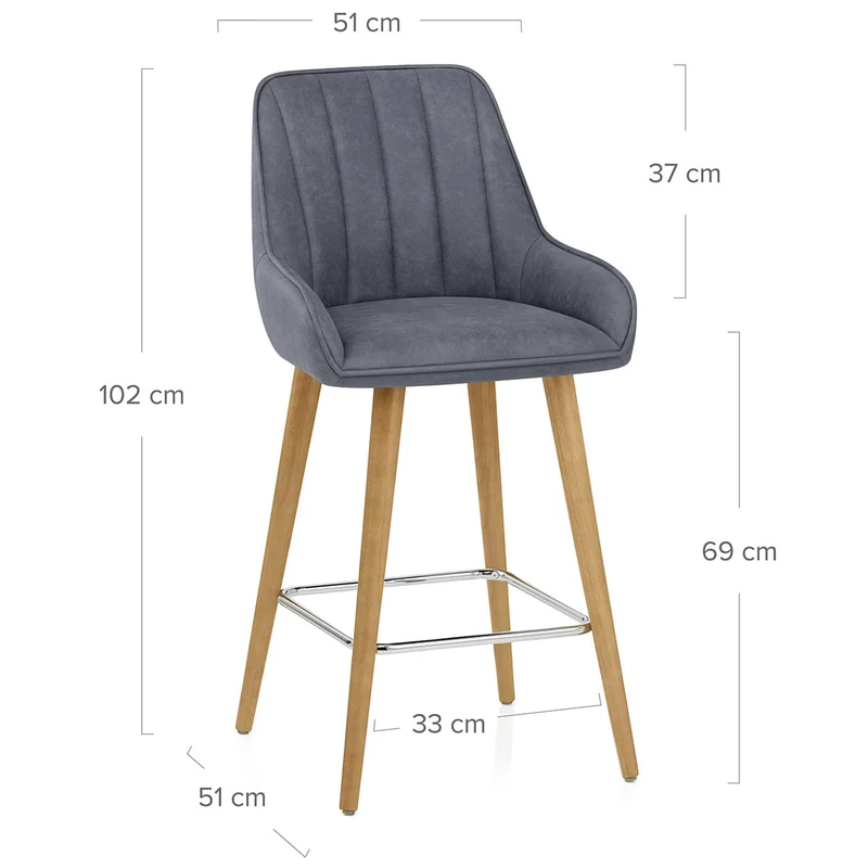 Tabouret de Bar Bois - Rosa Bleu