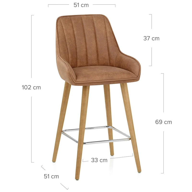 Tabouret de Bar Bois - Rosa Marron