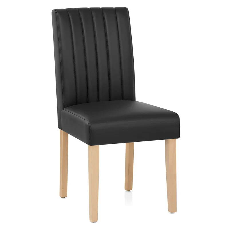Chaise Cuir Véritable - Newbury Noir