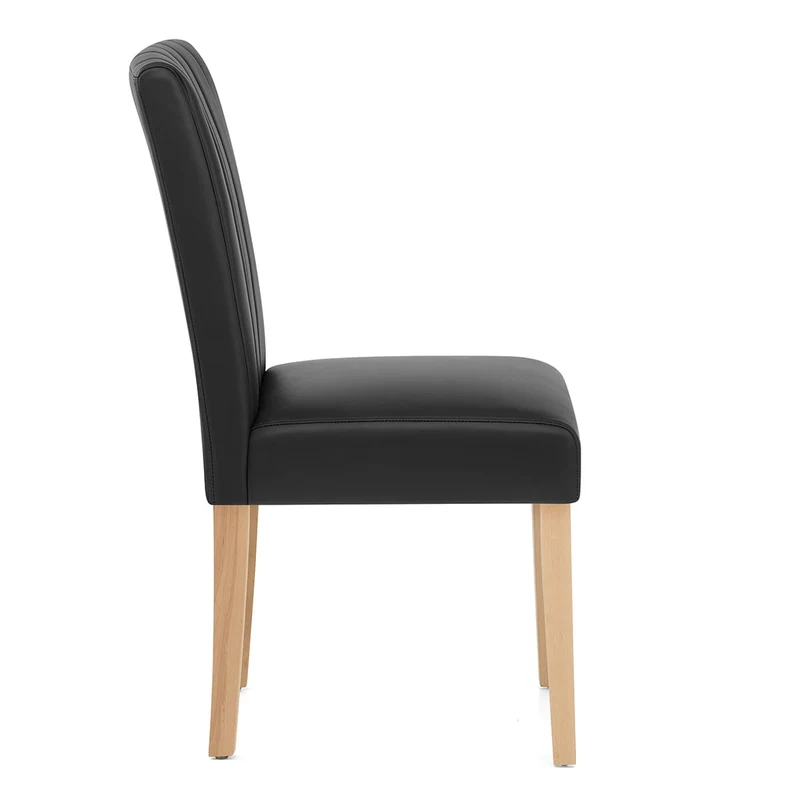 Chaise Cuir Véritable - Newbury Noir