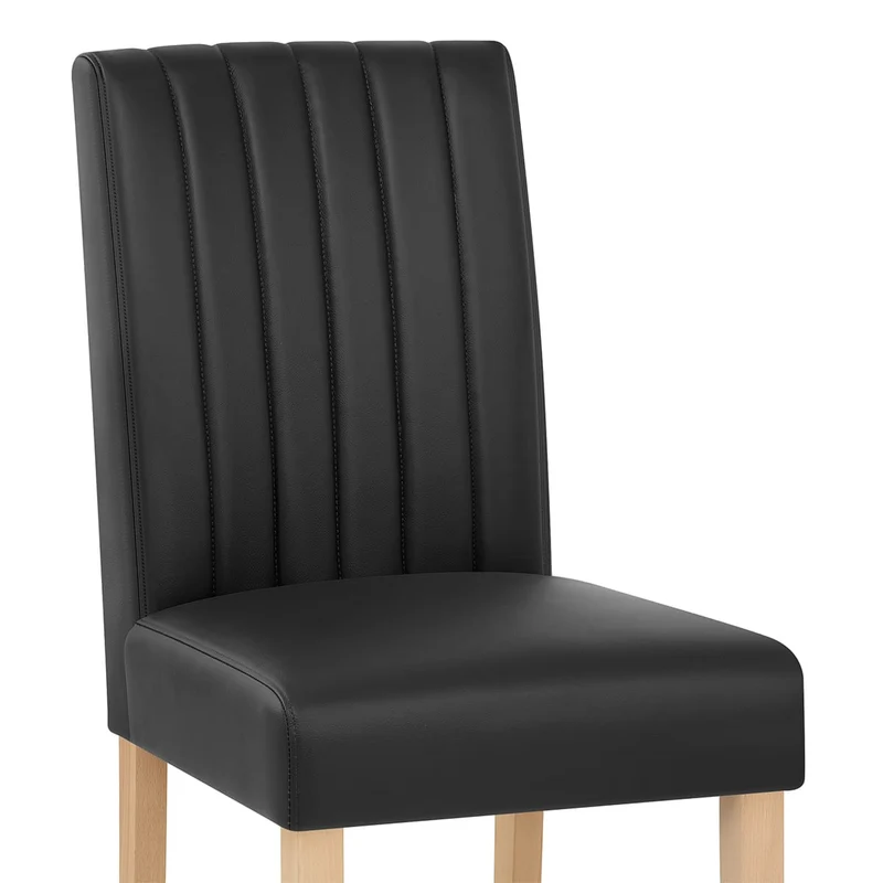 Chaise Cuir Véritable - Newbury Noir