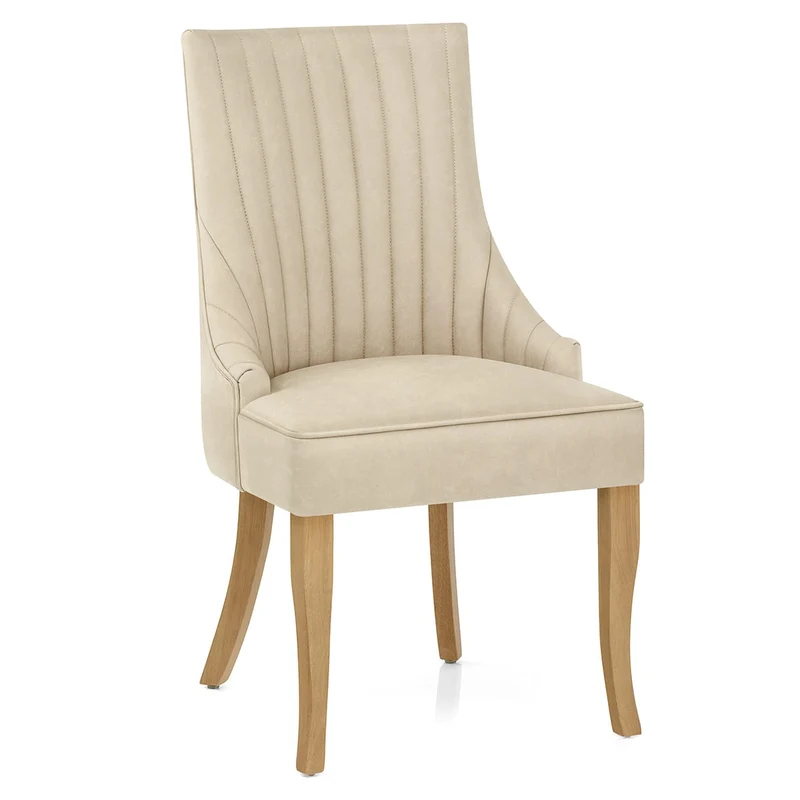 Chaise Faux Cuir - Eton Crème