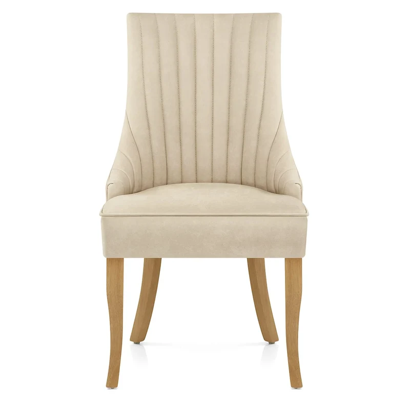 Chaise Faux Cuir - Eton Crème