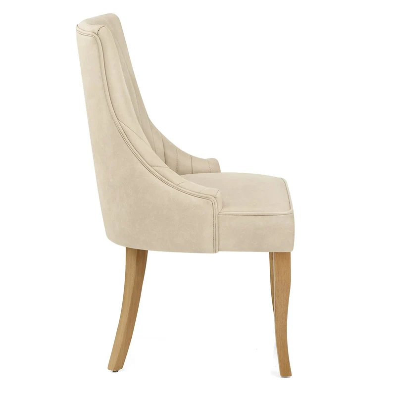 Chaise Faux Cuir - Eton Crème