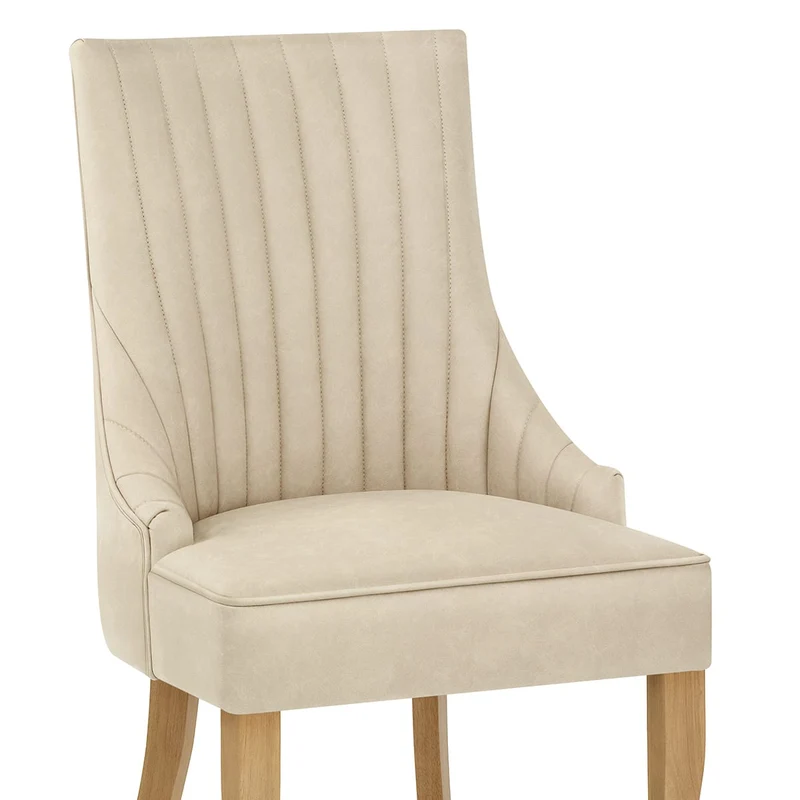 Chaise Faux Cuir - Eton Crème