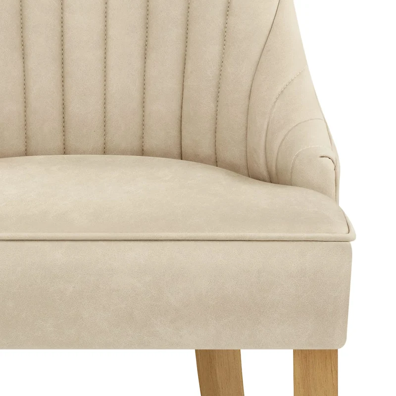 Chaise Faux Cuir - Eton Crème