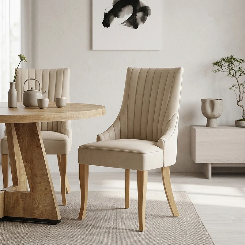 Chaise Faux Cuir - Eton Crème
