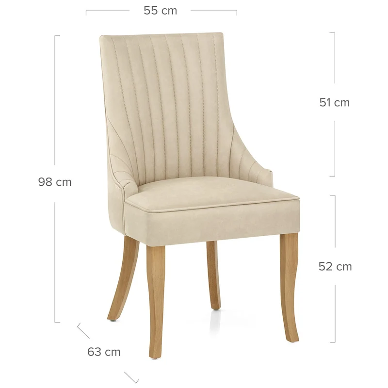 Chaise Faux Cuir - Eton Crème