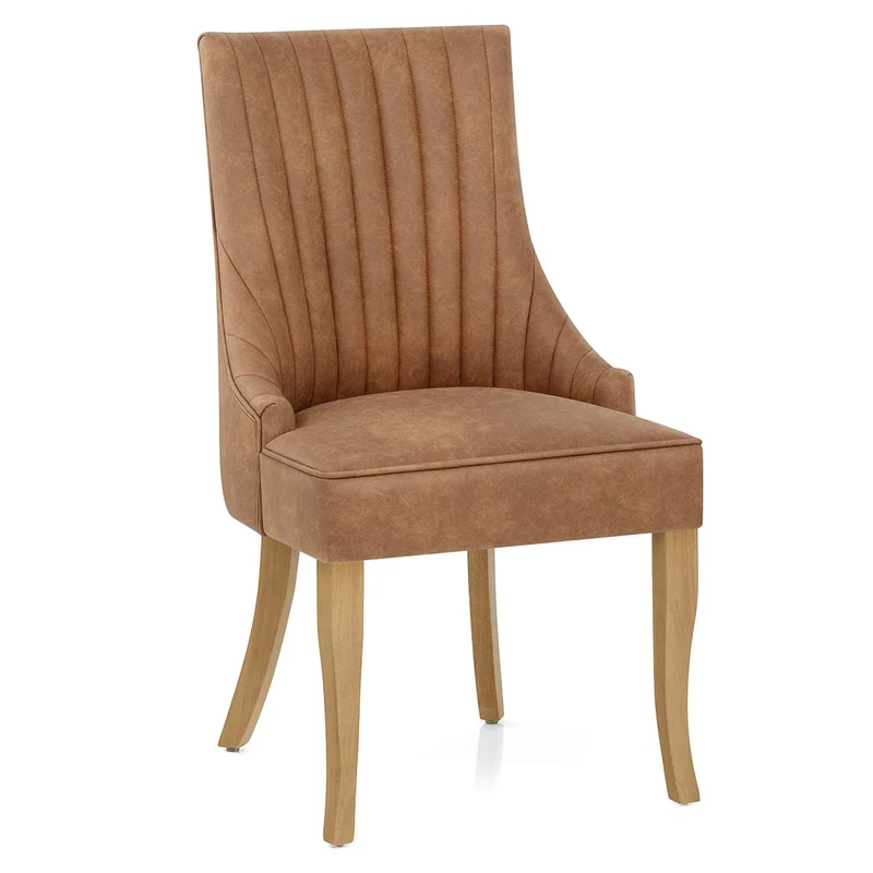 Chaise Faux Cuir - Eton Marron