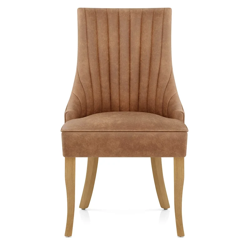 Chaise Faux Cuir - Eton Marron