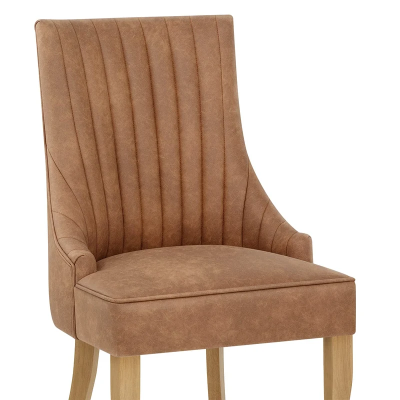 Chaise Faux Cuir - Eton Marron