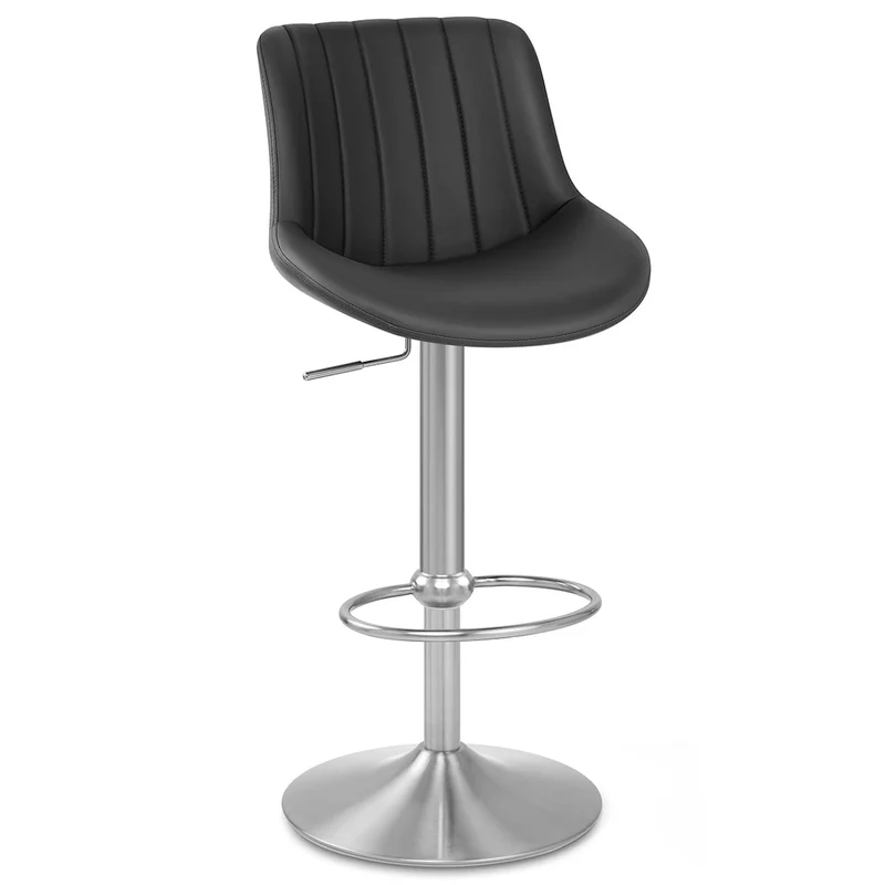 Tabouret Cuir Véritable - Versailles Noir