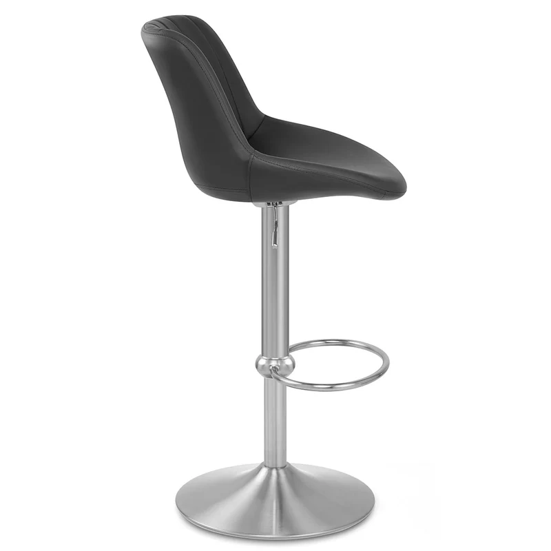 Tabouret Cuir Véritable - Versailles Noir