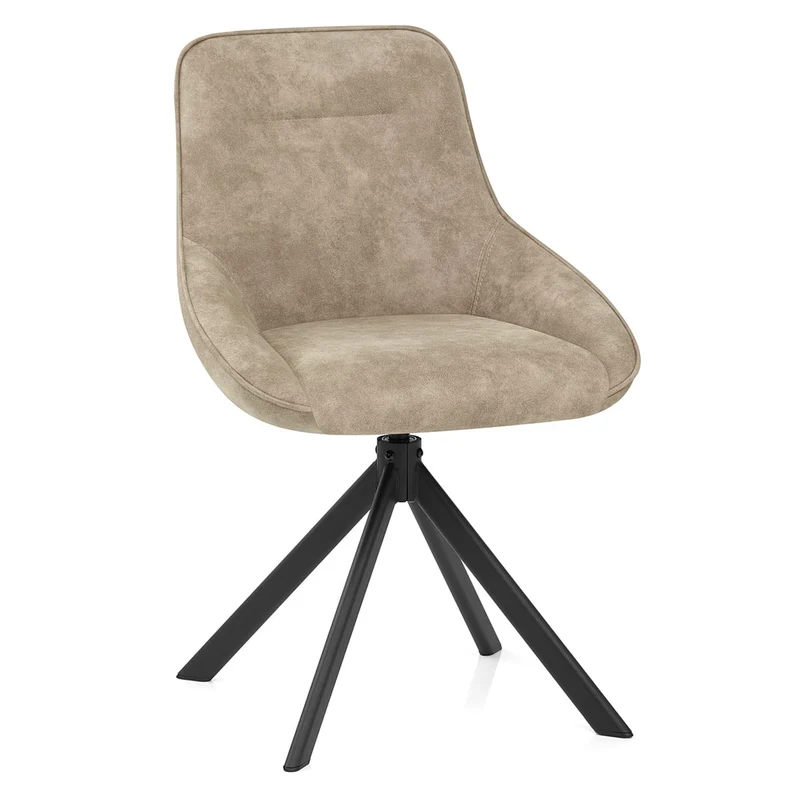Chaise Faux Daim - Dante Taupe