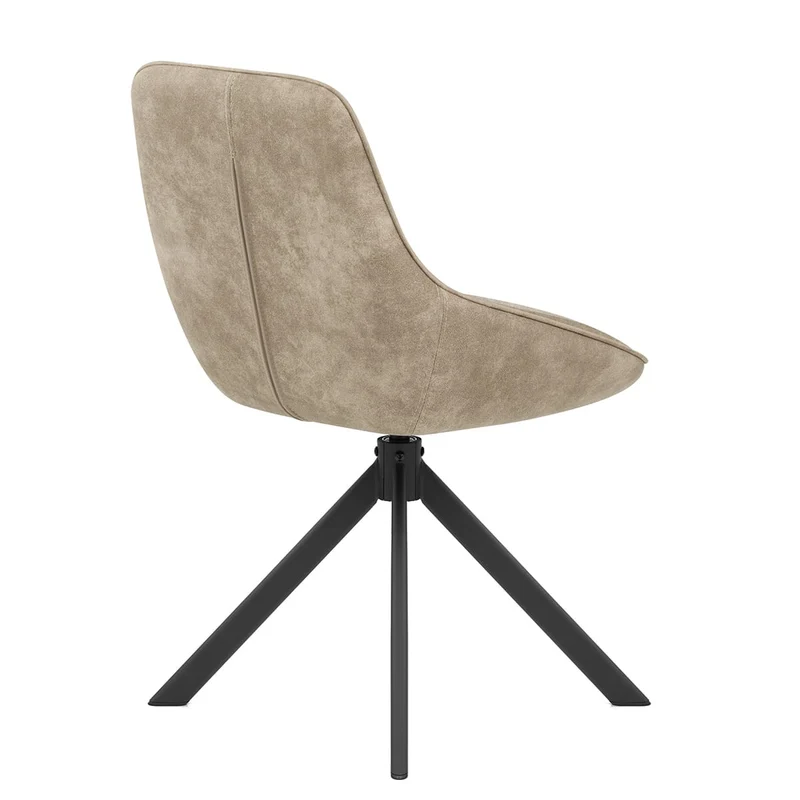 Chaise Faux Daim - Dante Taupe