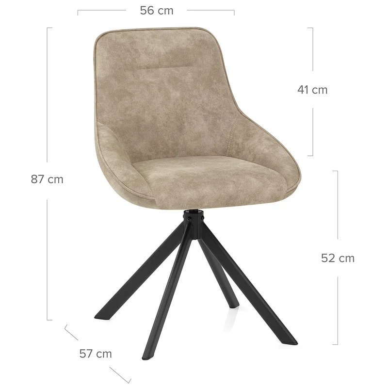 Chaise Faux Daim - Dante Taupe
