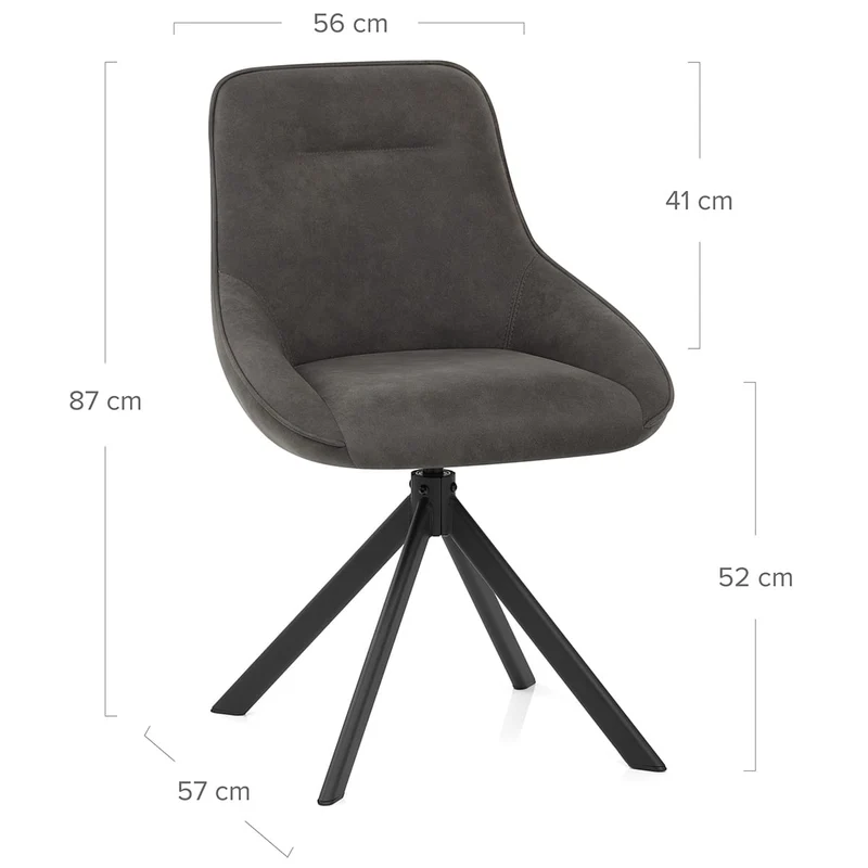 Chaise Faux Daim - Dante Gris