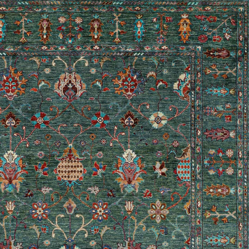 Sultani Emerald Hand-knotted rug