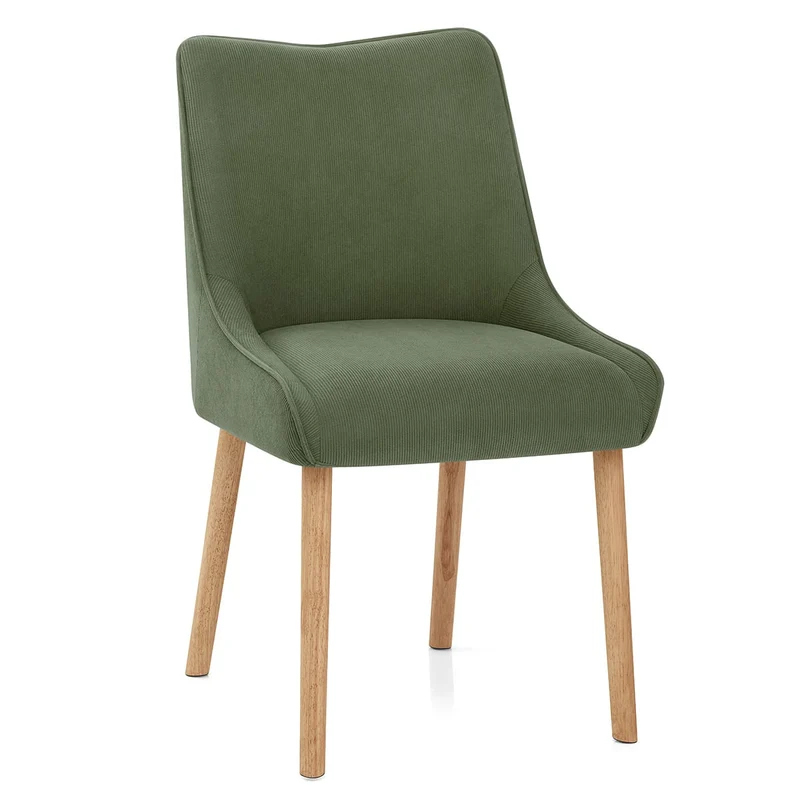 Chaise Tissu Bois - Isabella Vert
