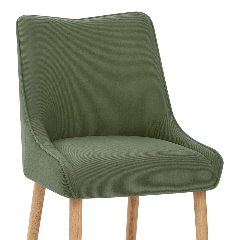 Chaise Tissu Bois - Isabella Vert