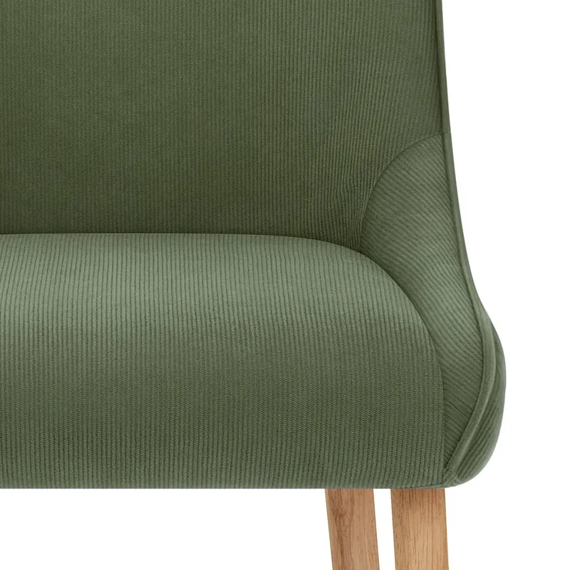 Chaise Tissu Bois - Isabella Vert