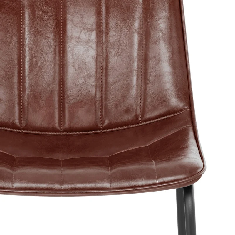 Chaise de Bar Faux Cuir - Tucker Marron