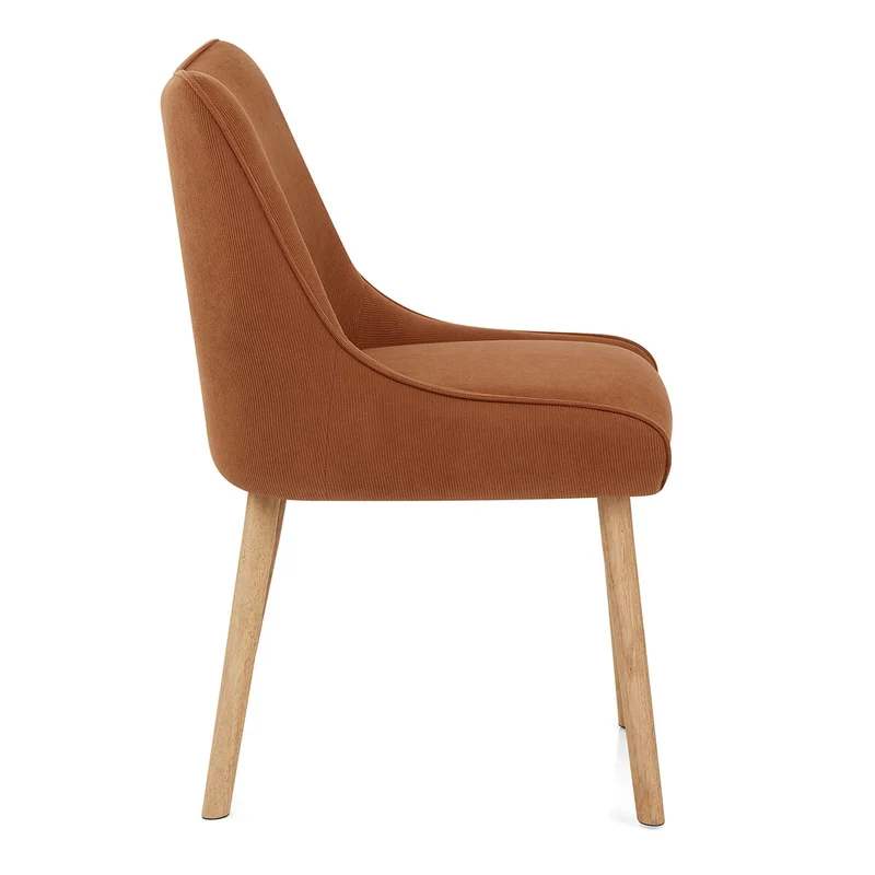 Chaise Tissu Bois - Isabella Marron