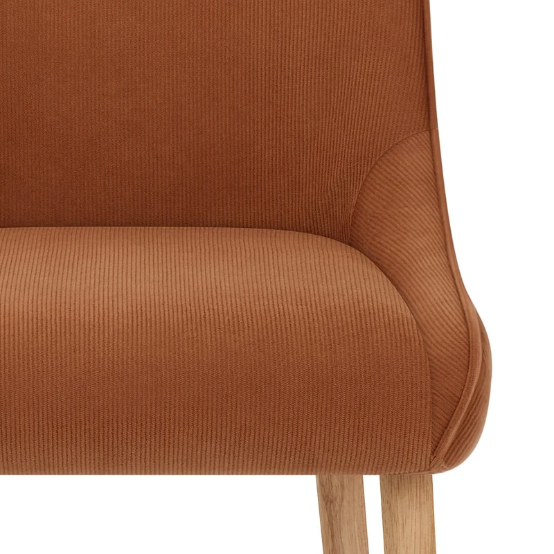 Chaise Tissu Bois - Isabella Marron