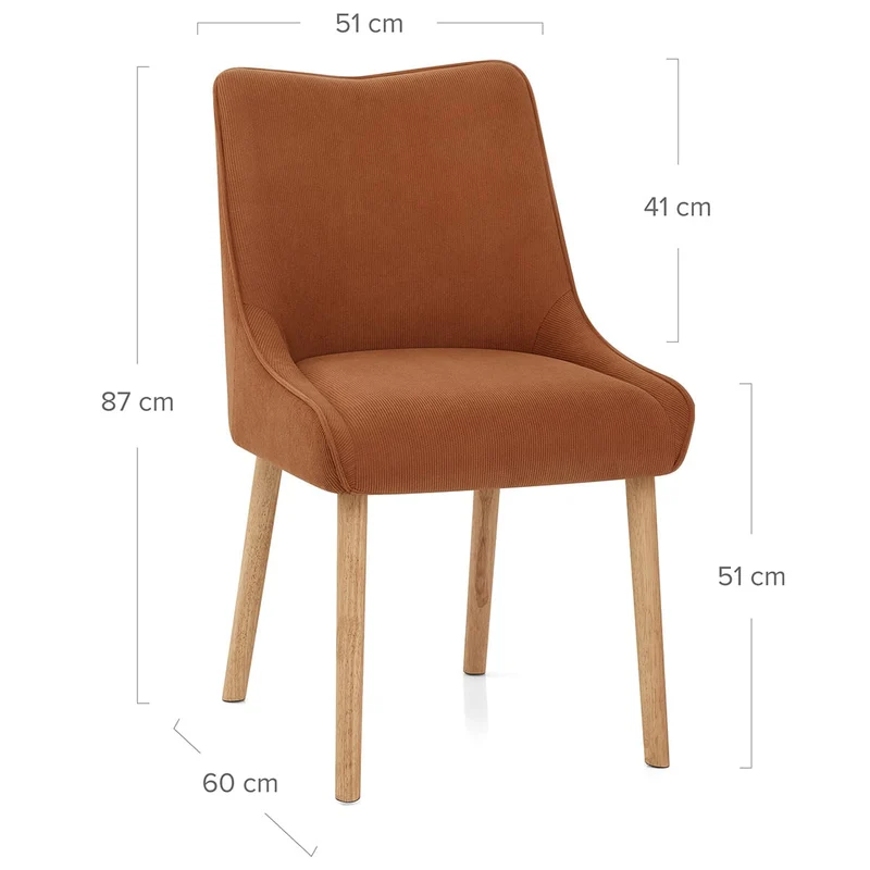 Chaise Tissu Bois - Isabella Marron