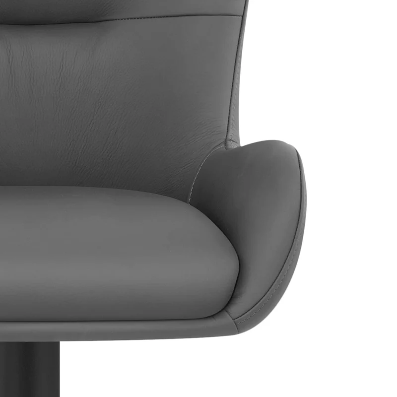 Tabouret Cuir Véritable - Faraday Gris Foncé