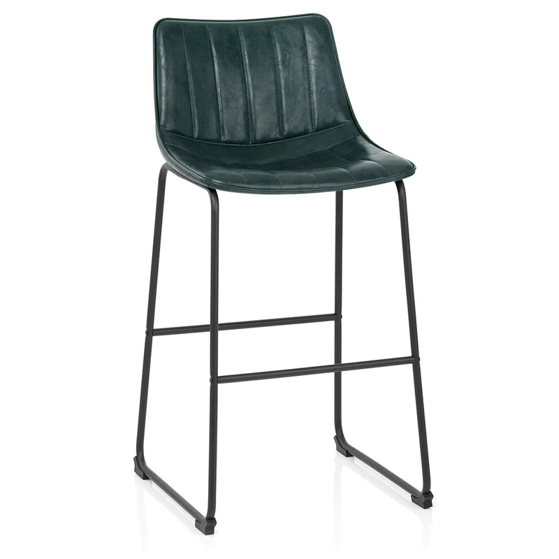 Chaise de Bar Faux Cuir - Tucker Vert