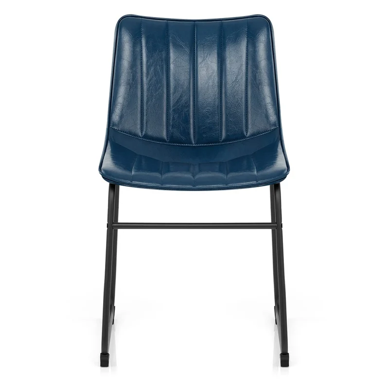 Chaise Faux Cuir - Tucker Bleu